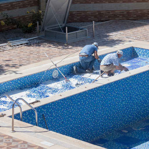 Pool Repair - local professional at work